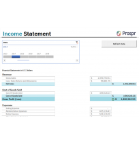 Income Statement Excel Refreshable Report - Dynamics GP
